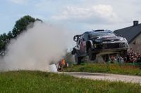 WRC Poland: Rovanpera on course for memorable win, tyre issue costs Evans